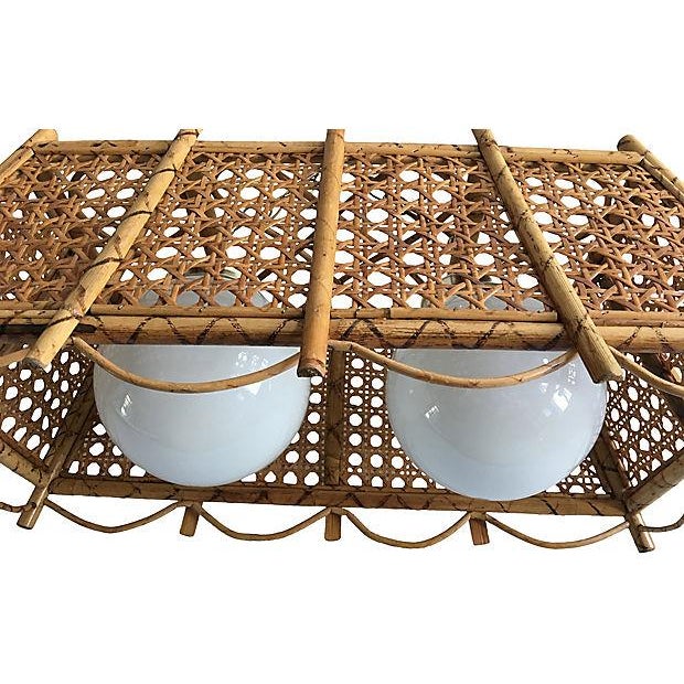 Vintage Rattan & Cane Chandelier Chairish
