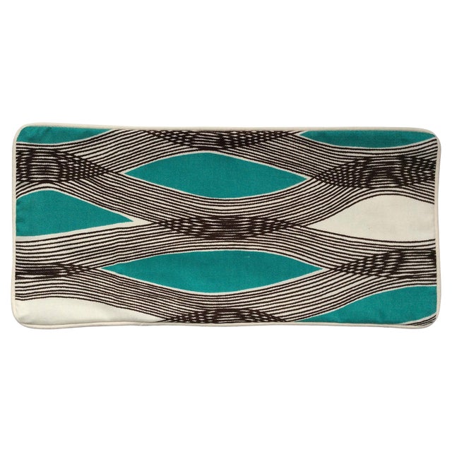 Mid-Century Modern Waves Lumbar Throw Pillow Chairish