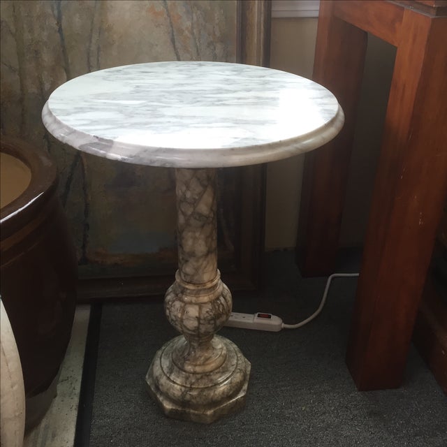 White Marble Side Tables A Pair Chairish
