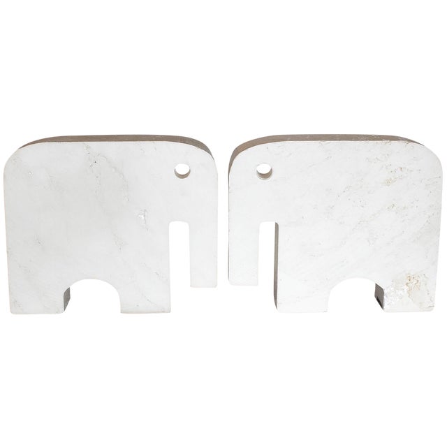 Italian Marble Elephant Bookends A Pair Chairish