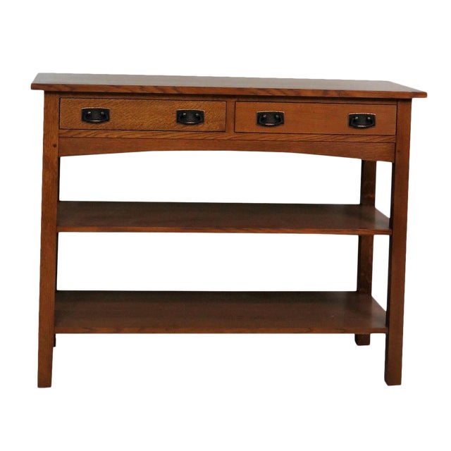 Stickley Oak Console Table Chairish