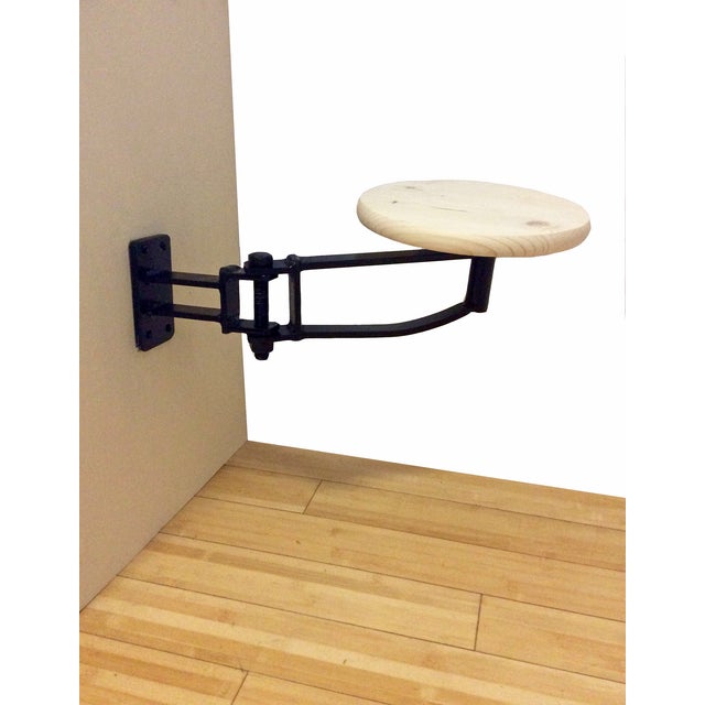 Industrial Swing Out Arm Stool Chairish