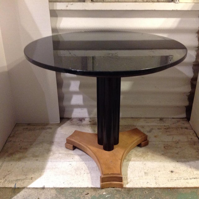 Black Granite Top Accent Table Chairish
