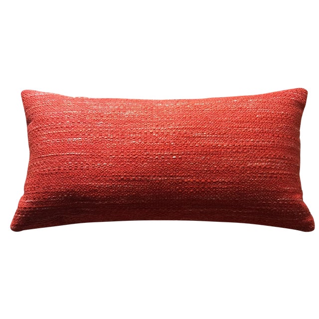 Knoll Mid Century Modern Lumbar Pillow in Paprika Chairish