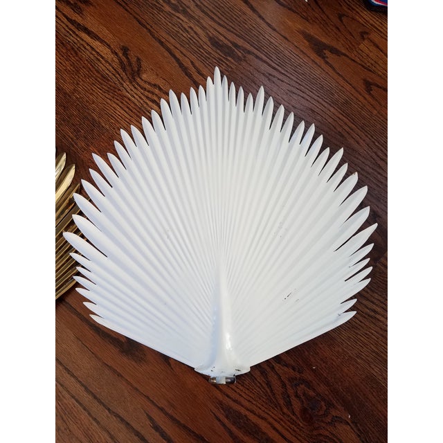 Chapman Brass Palm Frond Wall Sconces - A Pair Chairish