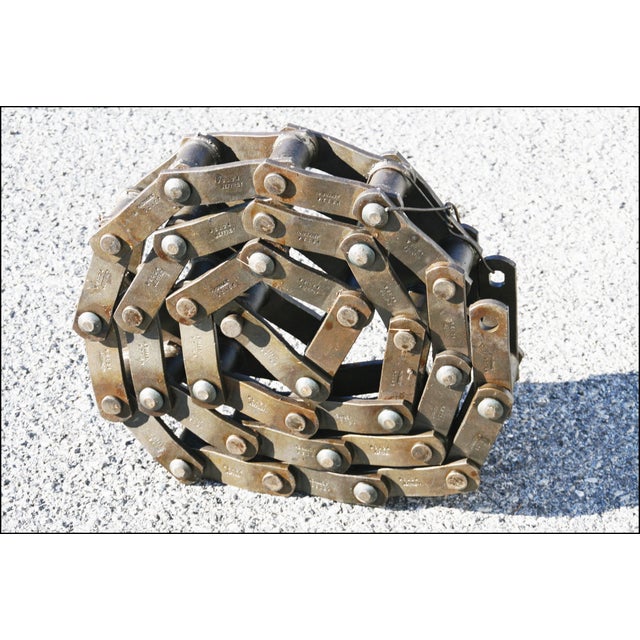 Vintage Industrial Steel Roller Coaster Chain Used at Hershey Park