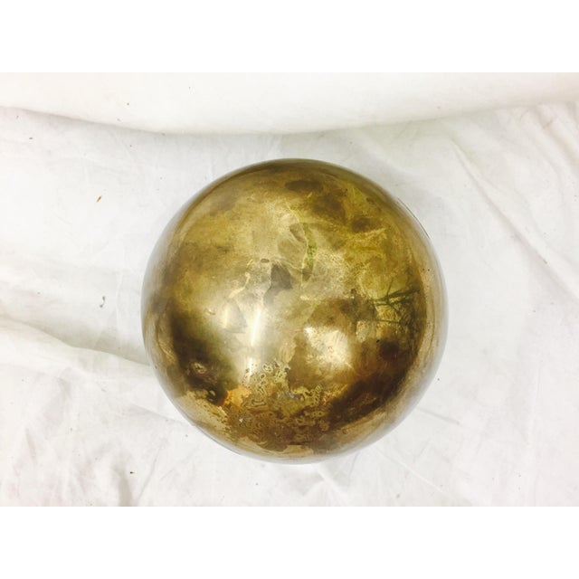 Vintage Solid Brass Sphere Chairish