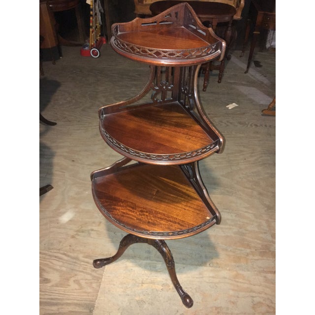 Vintage Mahogany 3 Tier Corner Table/Stand Chairish