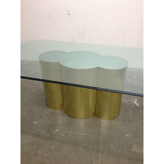 Custom Brass Quatrefoil Cloud Dining Table Base Chairish