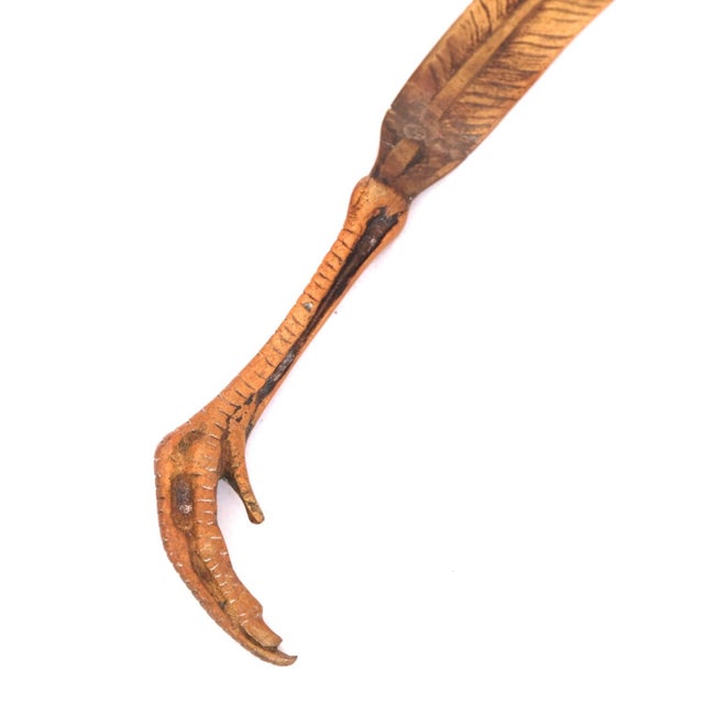 Vintage Feather & Claw Brass Letter Opener Chairish