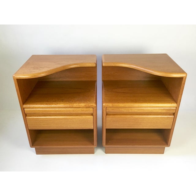 Vintage Modican Canadian Teak Nightstands Pair Chairish