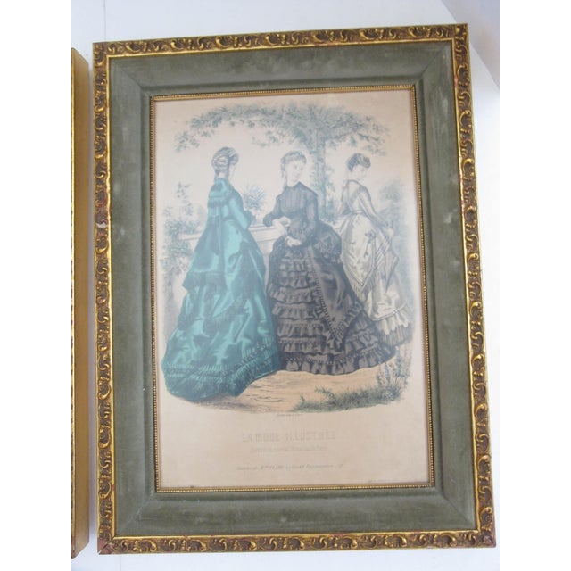 Antique French Fashion Prints A Pair Chairish