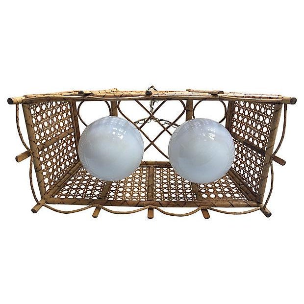 Vintage Rattan & Cane Chandelier Chairish