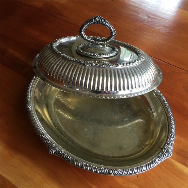 Antique Silver Plate Covered Serving Dish Chairish
