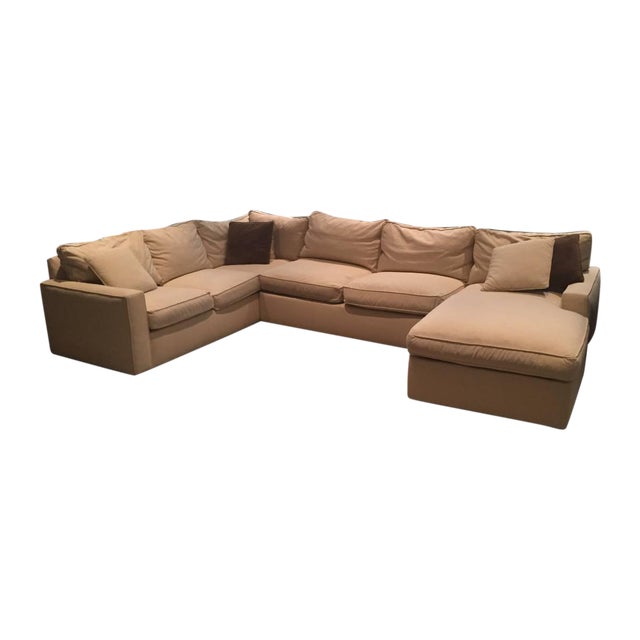 Three Piece Cream Sectional Sofa Chairish