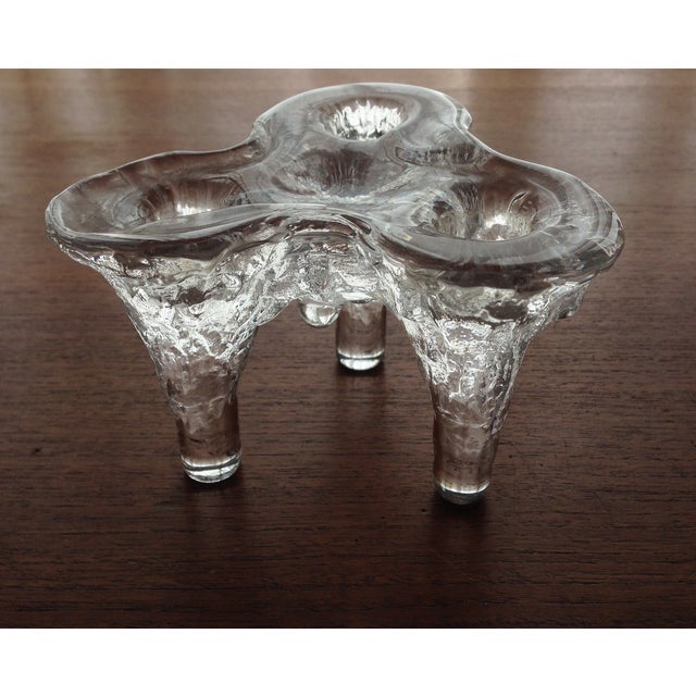 Vintage Blenko Icicle Glass Candle Holder Chairish