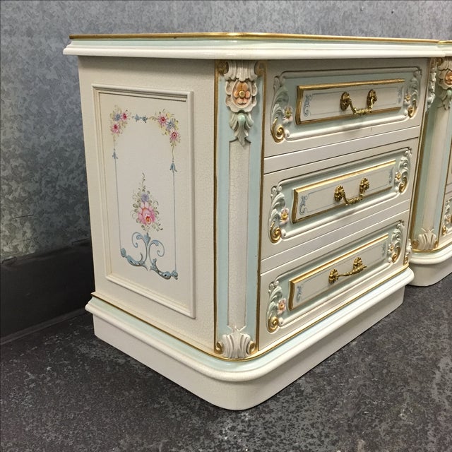 Hand Painted Nightstands Pair Chairish