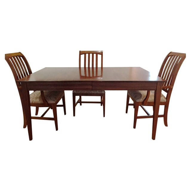 Ethan Allen Dining Room Set - Table & 6 Chairs | Chairish