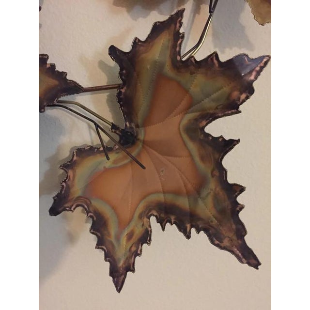 Vintage Jere Style Copper Brass Maple Leaves Metal Wall Art Chairish