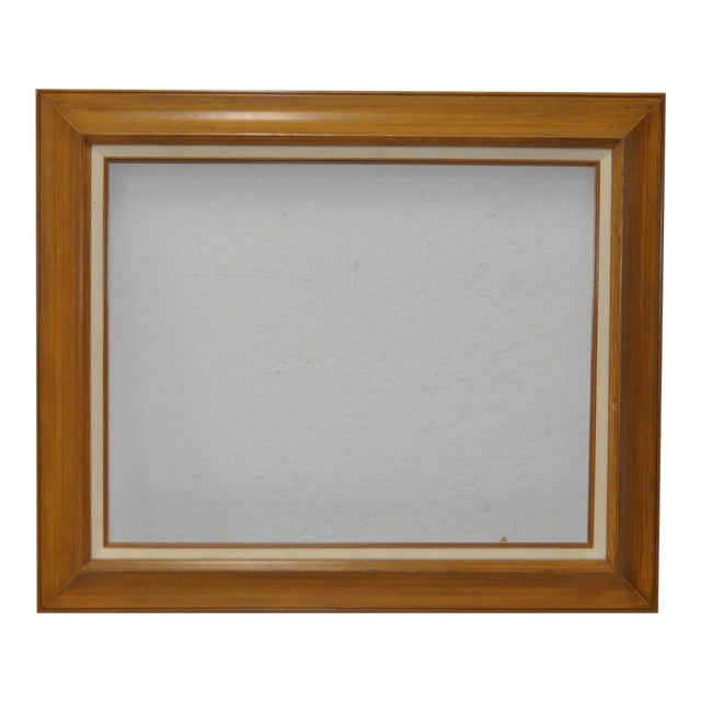 Vintage Wood and Linen Lined Frame c.1970 Chairish