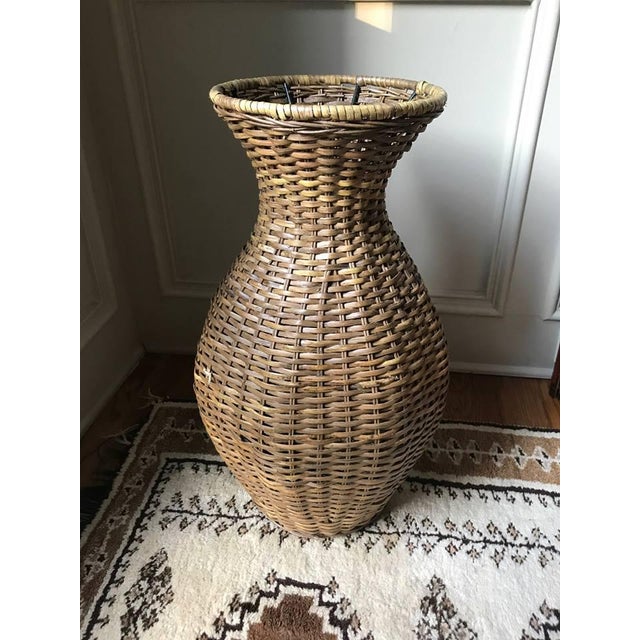 Vintage Rattan Vase Chairish