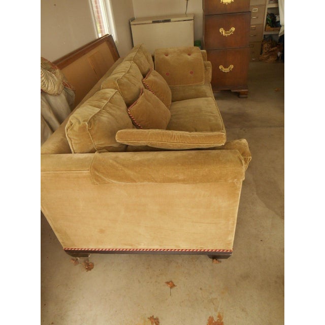 Baker Furniture Camel Velvet Sofa Chairish