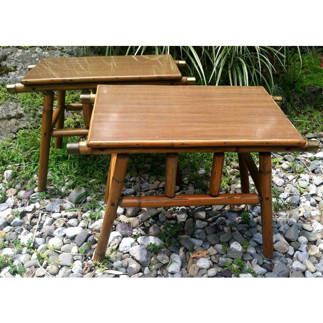 Vintage Bamboo End Tables A Pair Chairish