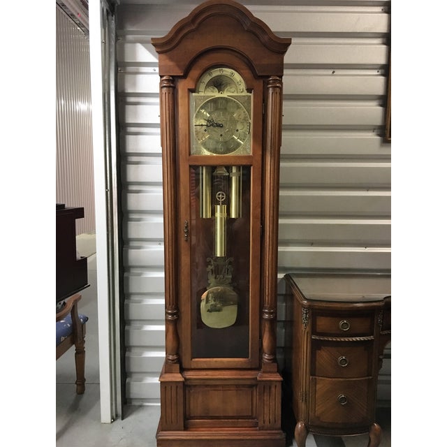 Dark Wood Grandfather Clock Chairish