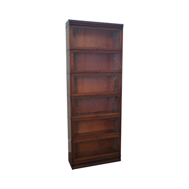 Antique Lundstrom Oak Barrister Stacking Bookcase Chairish