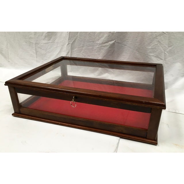 Vintage Mahogany & Glass Tabletop Display Case | Chairish