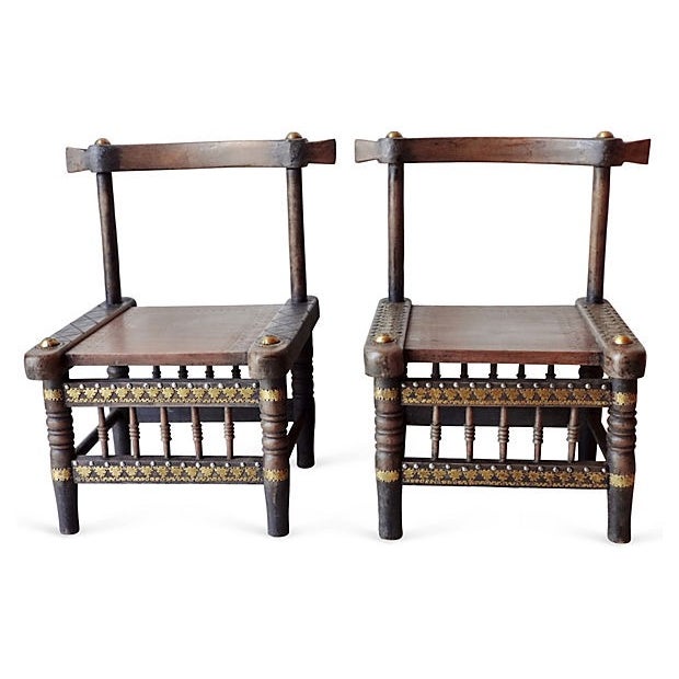 Ivory Coast Baule Ceremonial Chairs Pair Chairish