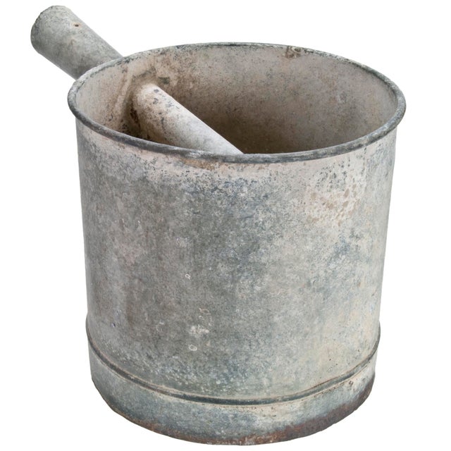 French Galvanized Water Bucket Chairish