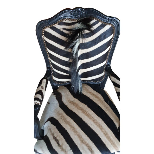 Zebra Hide Accent Chairs a Pair Chairish
