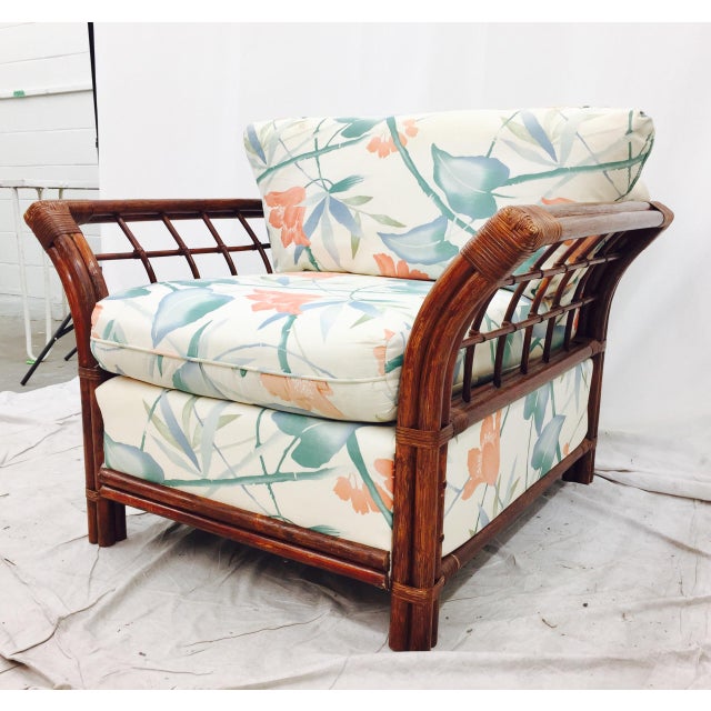 Vintage Mid Century Rattan Arm Chair