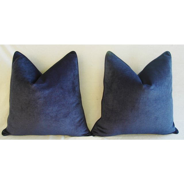 Designer Midnight Blue Velvet Pillows A Pair Chairish