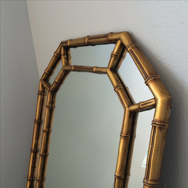 Vintage Gold Bamboo Mirror Chairish