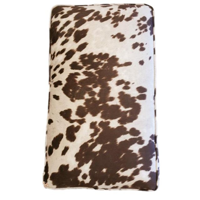 Faux Cowhide Ottoman Chairish