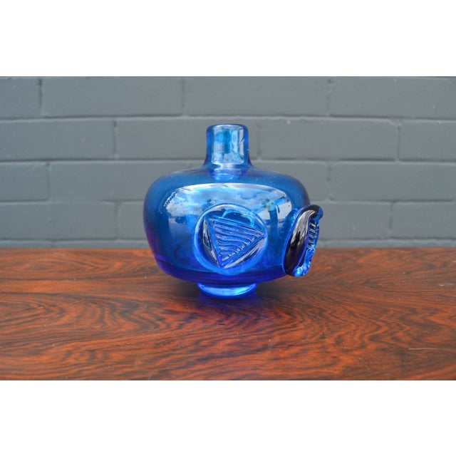 MidCentury Vintage Blue Art Vase Chairish