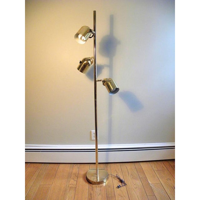 Vintage Mid Century Modern Gold Floor Lamp | Chairish