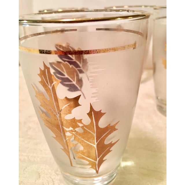 Libbey Gold Leaf Glasses Set of 7 Chairish