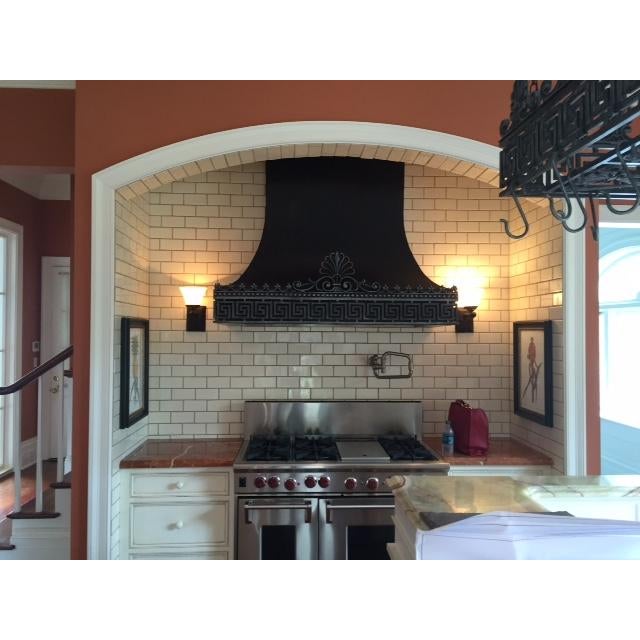 Iron Vent Hood and Pot Rack Chairish