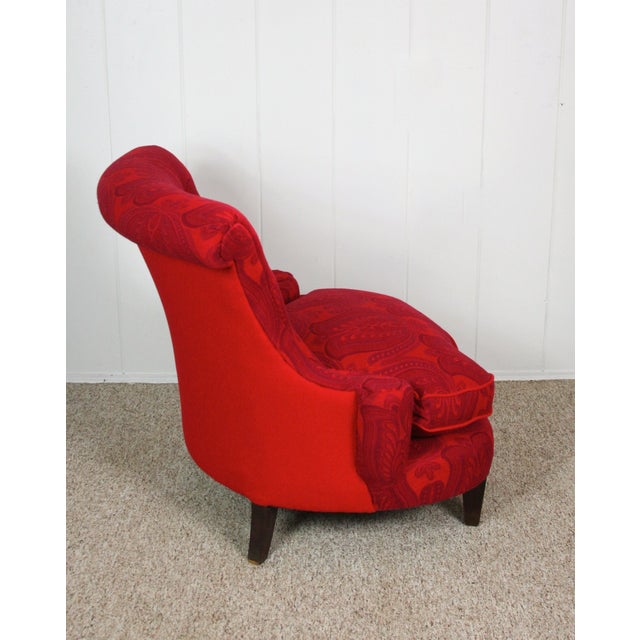 Custom Upholstered Vintage Slipper Chair Chairish