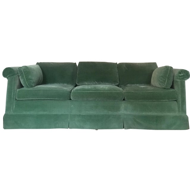 Baker Emerald Green Velvet Sofa Chairish