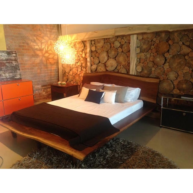 Solid Walnut Bed, Live Edge Headboard/Baseboard Chairish