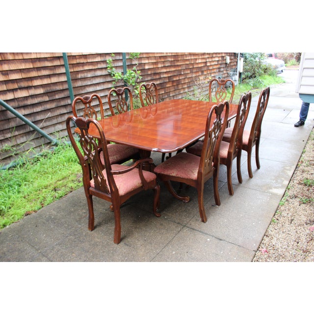 Thomasville Dining Set with Table and 8 Chairs Chairish