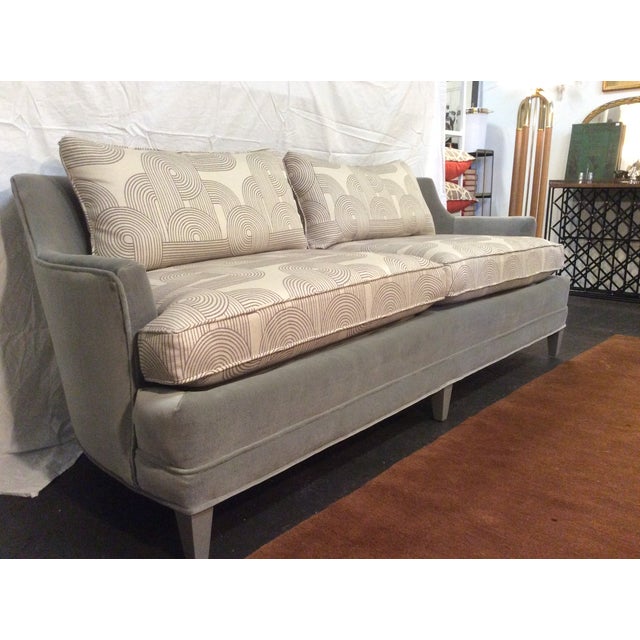 Henredon Vintage Gray Velvet Sofa Chairish