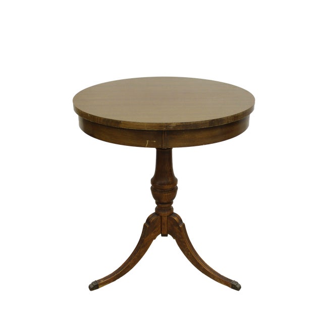 Antique Round Top Mersman Pedestal Table Chairish