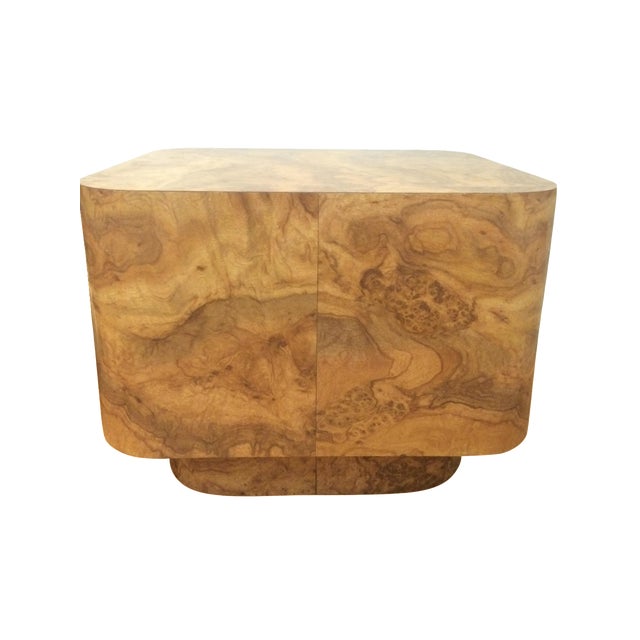 Vintage Burl Wood Veneer End Table Chairish
