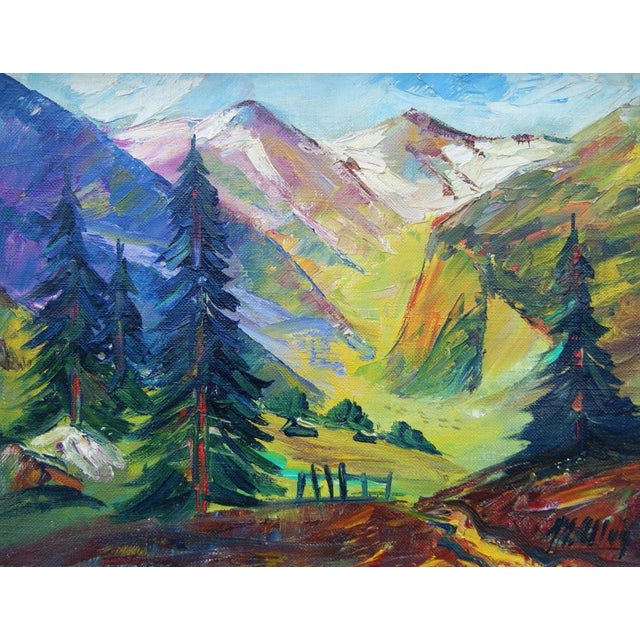 Scandinavian Landscape Painting by Max Ulvig | Chairish