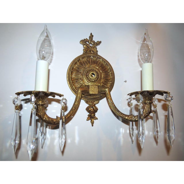 Dual Arm Crystal Prism Wall Sconce Chairish